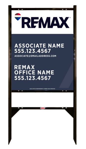 Angle Iron Frame and Associate Name Sign Panel unit, 30h x 24w, Steel